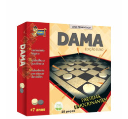 JOGO DAMA LUXO MADEIRA 3112